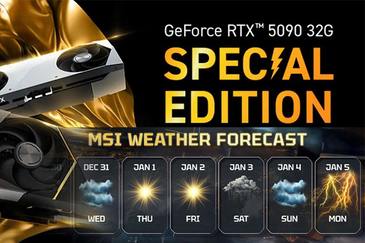 کارت گرافیک RTX 5090 Lightning؛ پاسخ MSI به کارت‌های چند هزار دلاری بازار