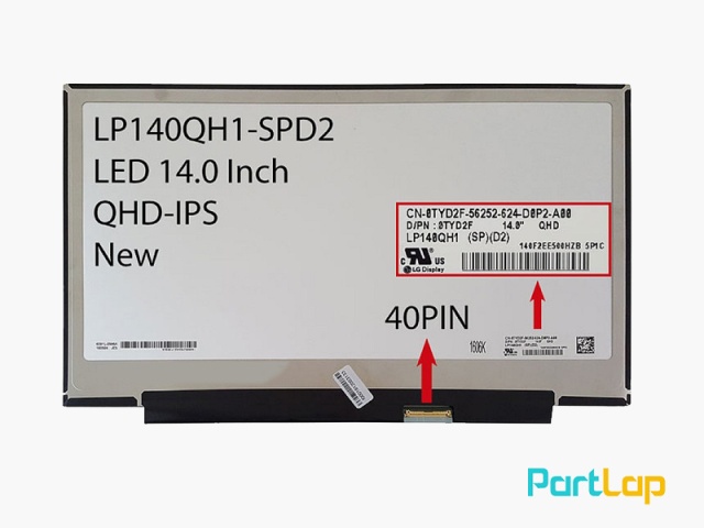 ال ای دی لپ تاپ 14 اینچ 40 پین مدل LP140QH1-SPD2 USlim QHD-IPS