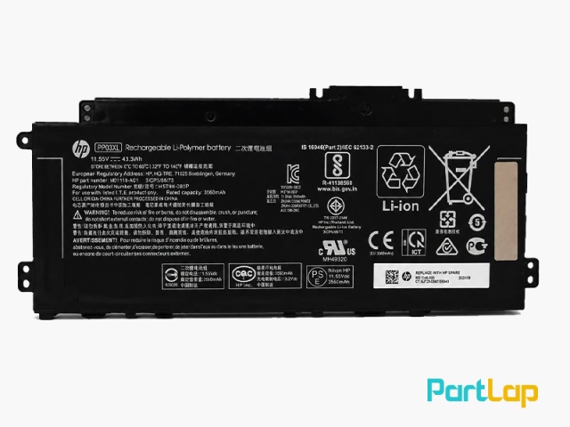 باتری 3 سلولی PP03XL لپ تاپ اچ پی HP Pavilion 13 ، 14