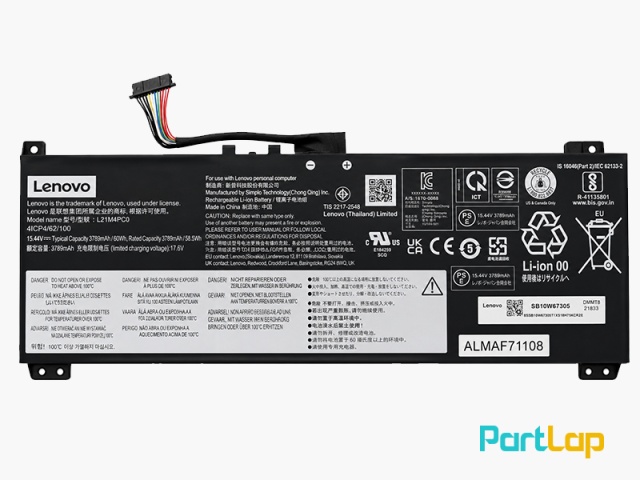 باتری 4 سلولی L21M4PC0 لپ تاپ لنوو Lenovo Legion 5 15ARH7 15IAH7
