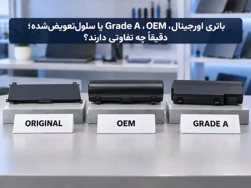 باتری اورجینال، OEM، Grade A یا سلول‌تعویض‌شده؛ دقیقاً چه تفاوتی دارند؟