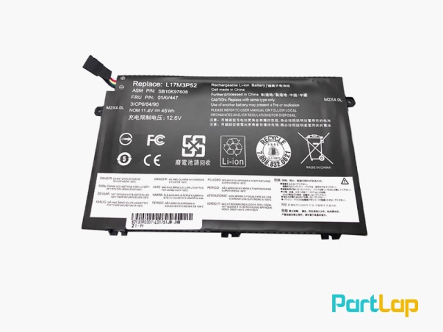 باتری 3 سلولی L17M3P52 لپ تاپ لنوو ThinkPad R480 ، E490