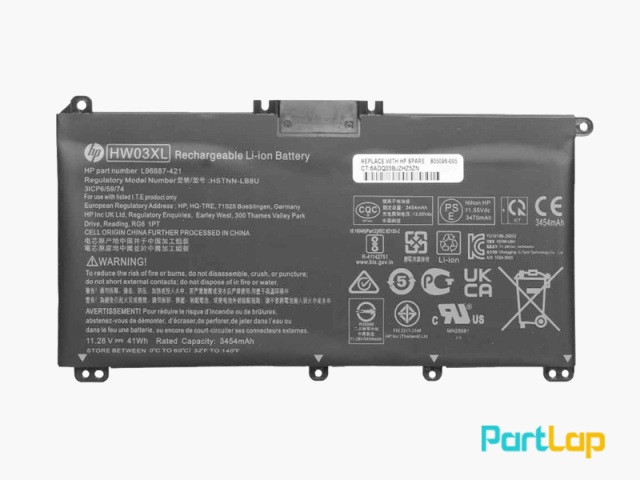 باتری 3 سلولی HW03XL لپ تاپ اچ پی Pavilion 15-EG