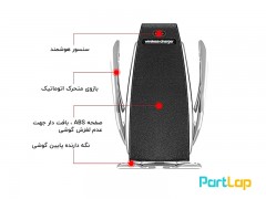 پایه نگهدارنده موبایل و شارژر وایرلس توتو مدل CACW-029