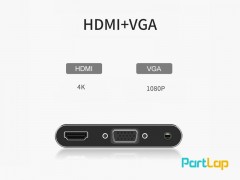 تبدیل USB TYPE C به HDMI/VGA و صدا مدل OTN-9573S
