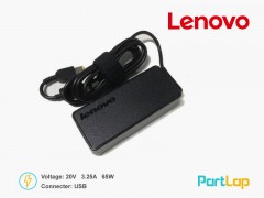 شارژر لپ تاپ لنوو 20 ولت 3.25 آمپر 65 وات رابط USB