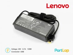 شارژر لپ تاپ لنوو 20 ولت 6.75 آمپر 135 وات رابط USB