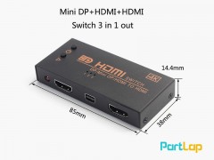 سوئیچ تصویر 3 به 1 HDMI مدل Onten ONT-7590 3 Ports HDMI Switch