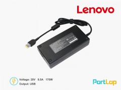شارژر لپ تاپ لنوو 20 ولت 8.5 آمپر 170 وات رابط USB