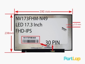 ال ای دی لپ تاپ 17.3 اینچ 30 پین مدل BOE NV173FHM-N49 USlim