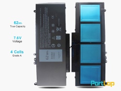 باتری 4 سلولی 6MT4T لپ تاپ دل Latitude E5450