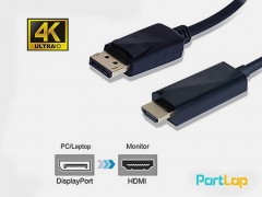 مشخصات ، قیمت و خرید کابل تبدیل Display Port به HDMI کیفیت 4K و طول 1 متر