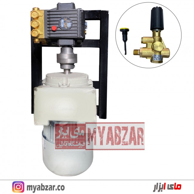 کارواش صنعتی تک فاز 100 بار اینترپمپ با الکتروژن ایران