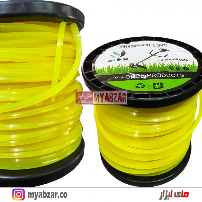نخ علف تراش 3.5 میل چهارگوش 50 متری TRIMMER LINE