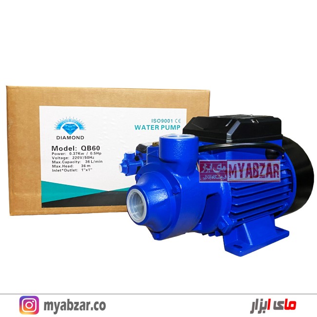 پمپ آب خانگی دیاموند مدل QB60