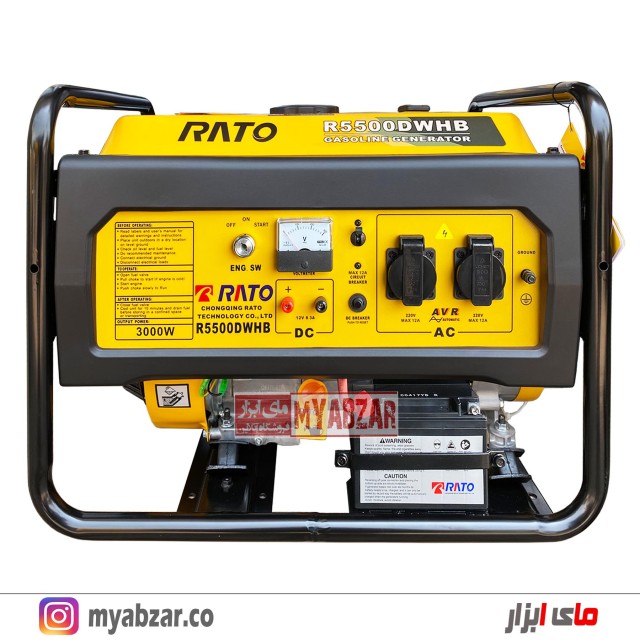 موتوربرق استارتی راتو 3000 وات مدل R5500DWHB