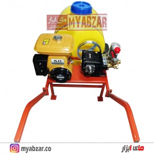 سمپاش 100 لیتری موتور روبین EY20 اصلی با پمپ 45 بار مشکی طرح رینو پاور