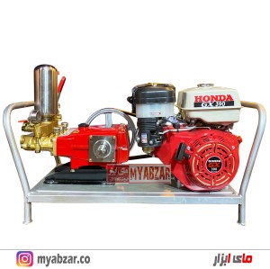 سمپاش مرکزی 13 اسب هوندا اصلی و پمپ 120 بار دیاموند