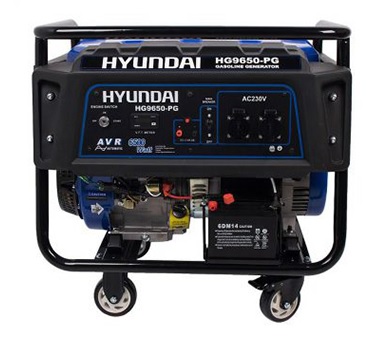 موتور برق بنزینی هیوندای ۶۵۰۰ وات مدل HG9650-PG  استارتی و هندلی