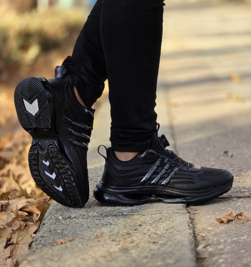 فروش جذاب کفش اسپرت مردانه مدل پمپی  رنگ مشکی فوق العاده  جذاب و بی نظیر با ارسال رایگان