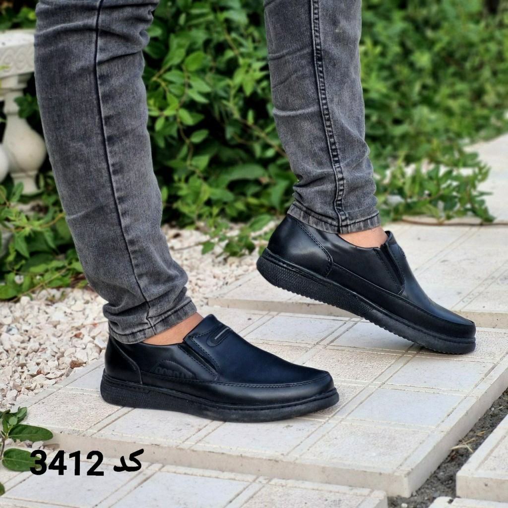تخفیف ویژه کفش مجلسی و طبی مردانه با دوام و با کیفیت رنگ مشکی کد 3412