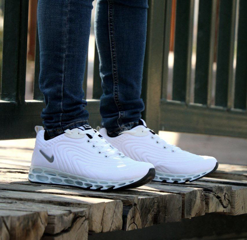 فروش ویژه کفش کتونی اسپرت مردانه و پسرانه مدل نایک  رنگ سفید طوسی  فوق العاده خوشپا و خوش فرم  با ارسال رایگان