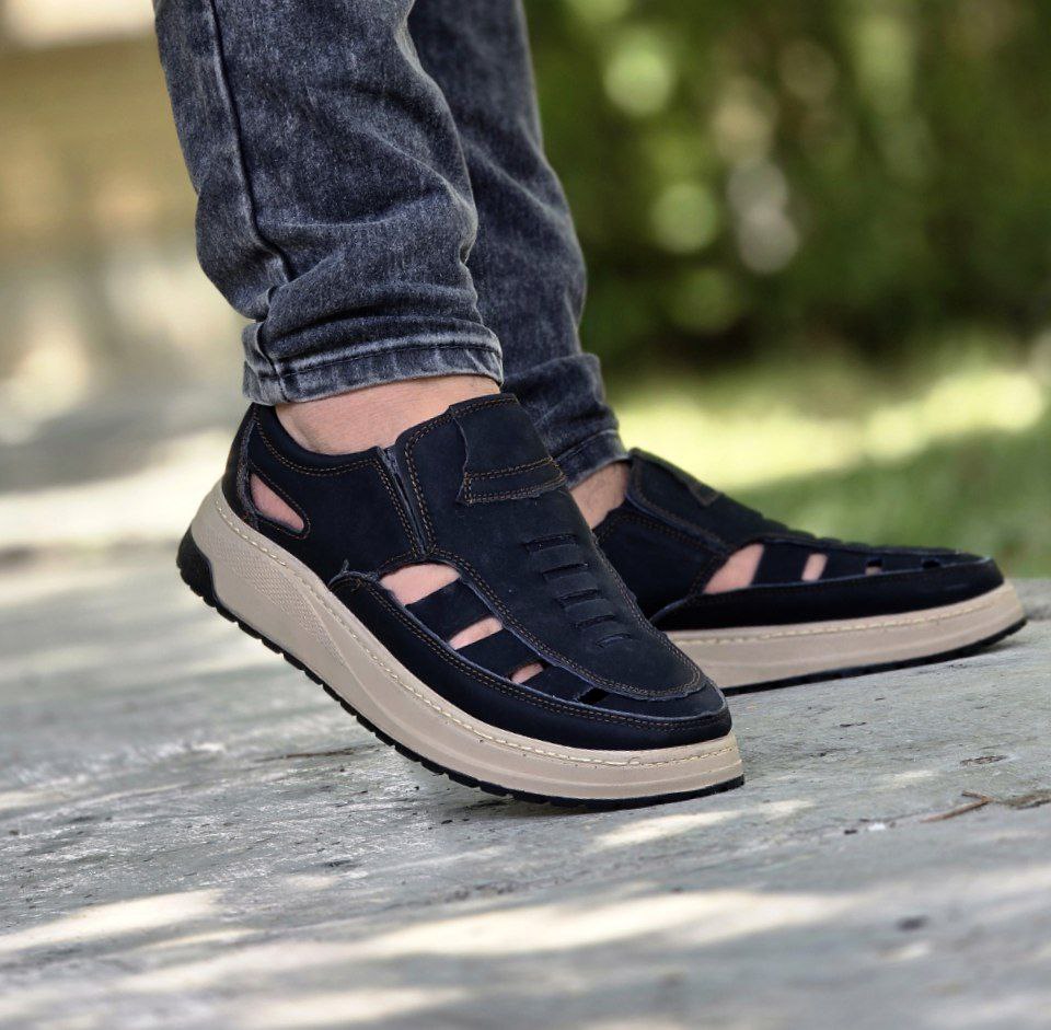 حرااااج هیجان انگیز کفش تابستانه مردانه جذاب و ساده  رنگ مشکی با ارسال رایگان