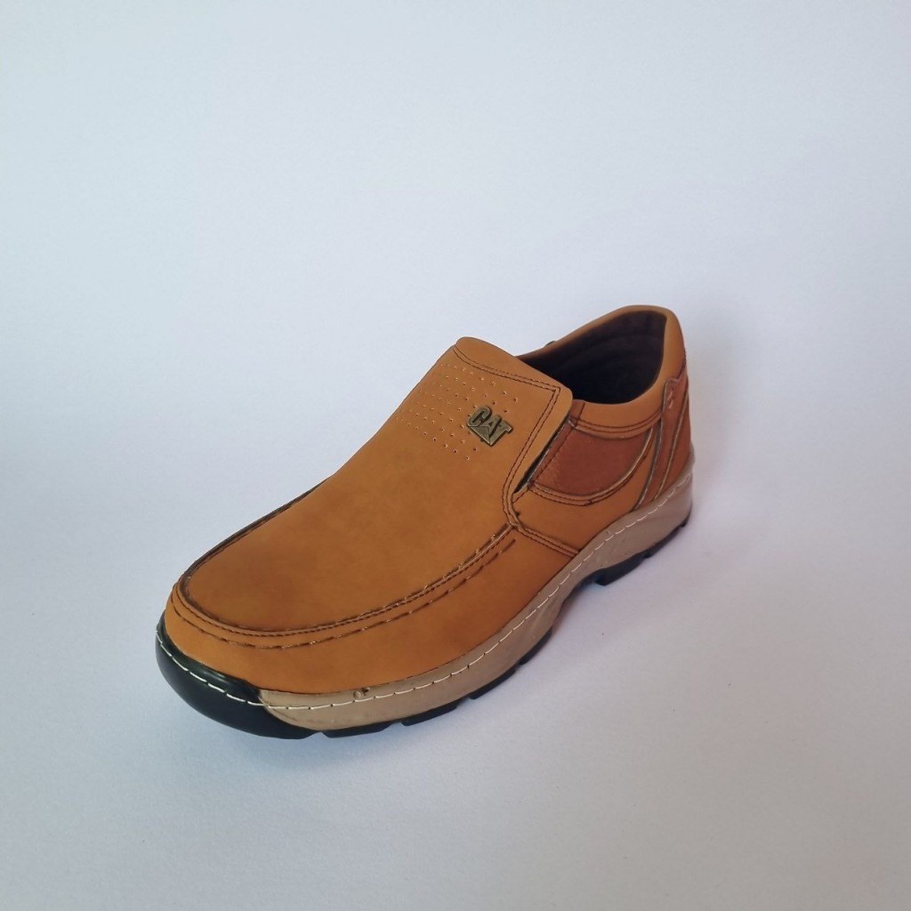 حراج ارزان کفش طبی استاندارد اداری مجلسی مردانه بادوام و به روز رنگ خردلی  زیبا