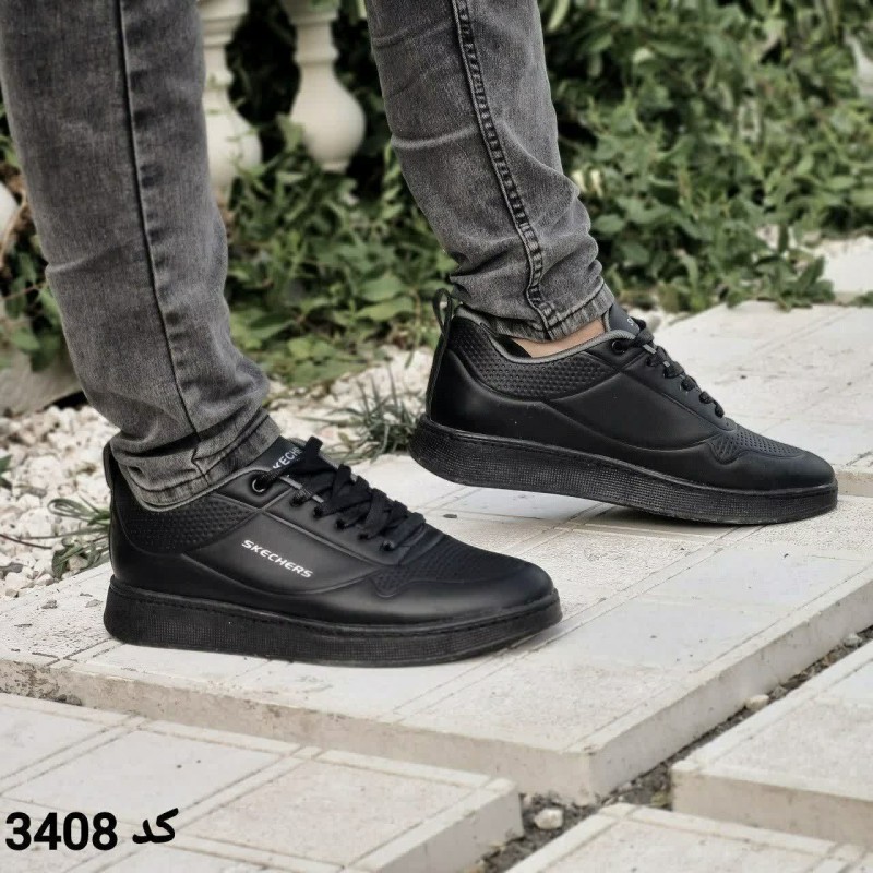 فروش باکیفیت کفش اسپرت  مردانه پسرانه  مدل اسکیچرز خاص  رنگ مشکی تمام باارسال رایگان کد 5014