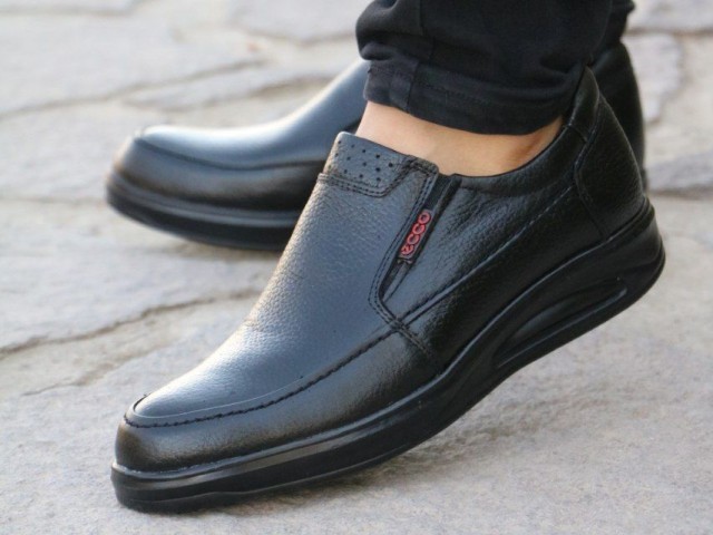 حراج کفش طبی مردانه مدل چرم طبیعی گاوی اصل تبریز  کد 254 خوش پوش