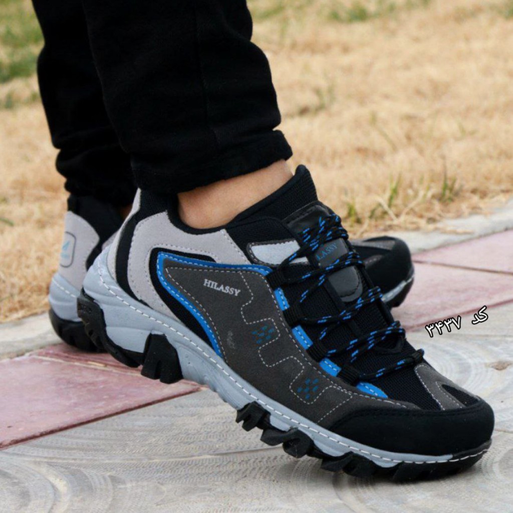 فروش ویژه کفش اسپرت مردانه هیلاسی رنگ طوسی آبی کد 3437 خوشپا و راحت