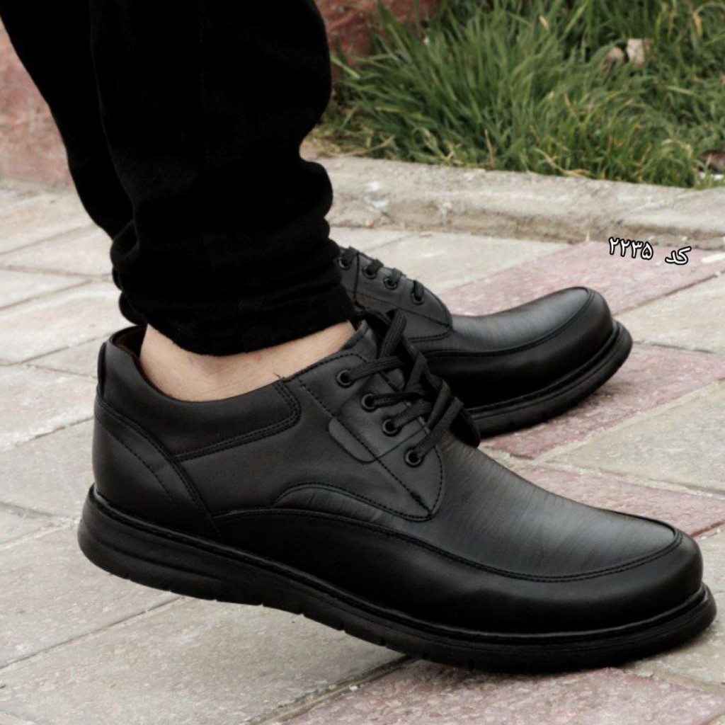 فروش محدود کفش طبی بزرگ پا  اداری بندی مجلسی مردانه رنگ مشکی کد 2235