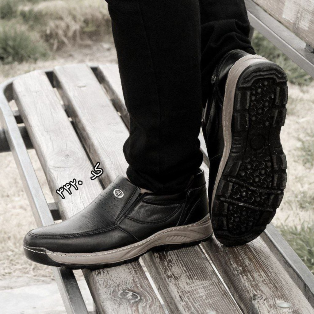 حراج محدود کفش طبی استاندارد اداری مجلسی مردانه  کد 3420مشکی رنگ زیبا