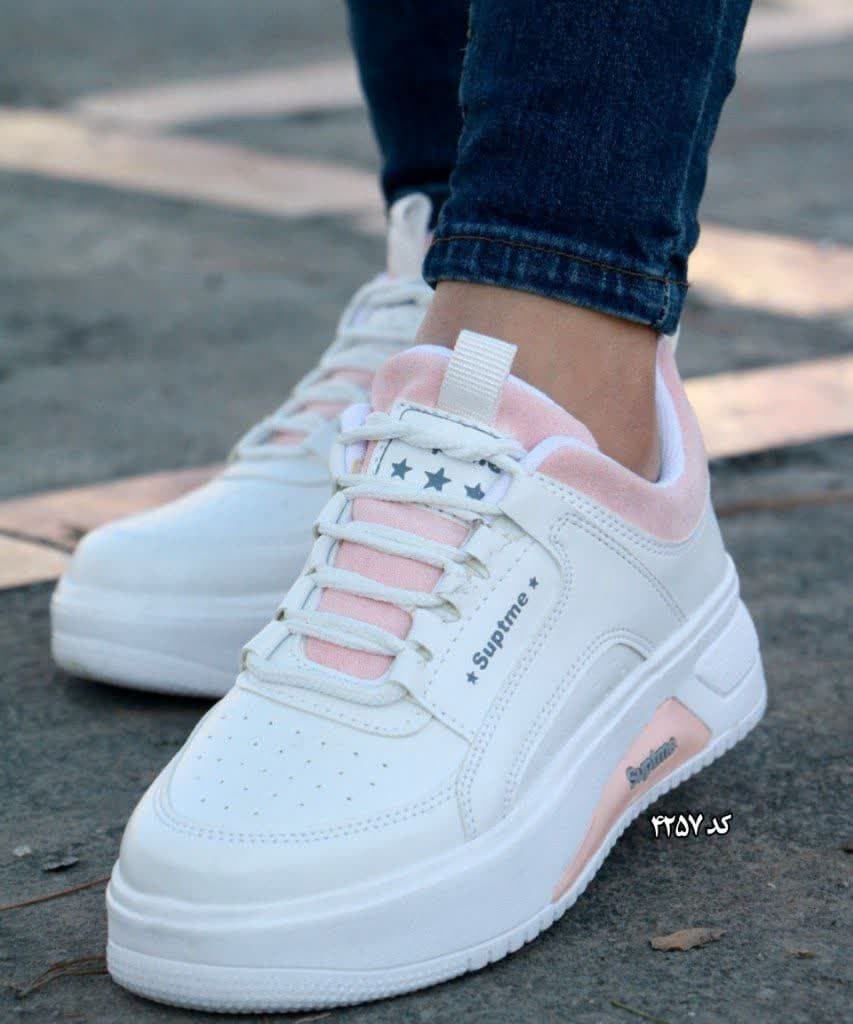 حراج استثنایی کتونی  دخترانه  زنانه مدل جدید ونس  رنگ سفیدگلبهی