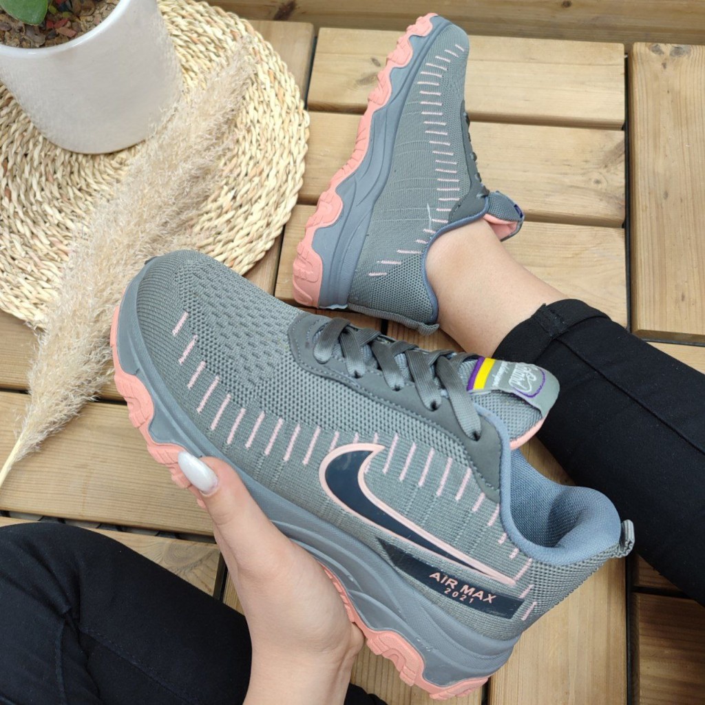 حررررراج ویژه کفش اسپرت دخترانه  مدل نایک با طراحی شیک طوسی گلبهی با ارسال رایگان 4294