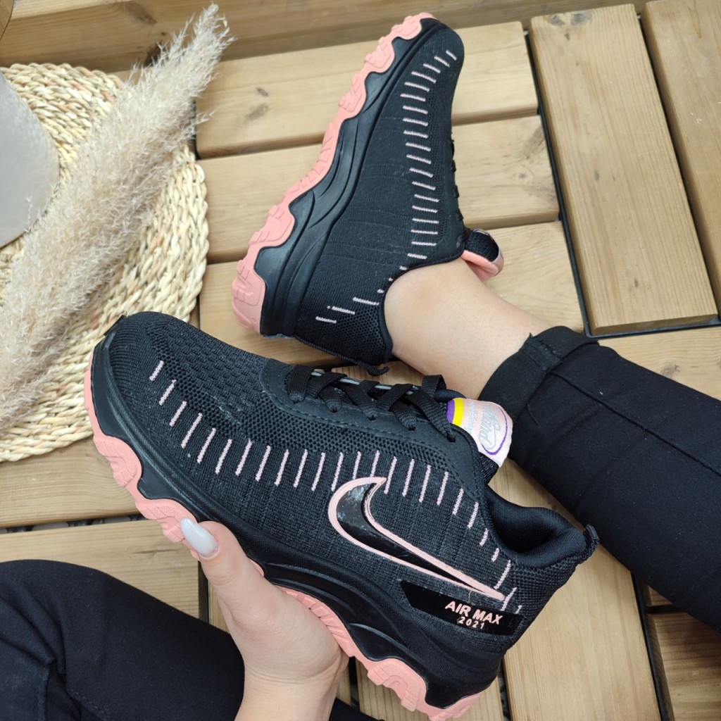 آفررر ویژه کفش اسپرت دخترانه  مدل نایک با طراحی شیک مشکی گلبهی با ارسال رایگان