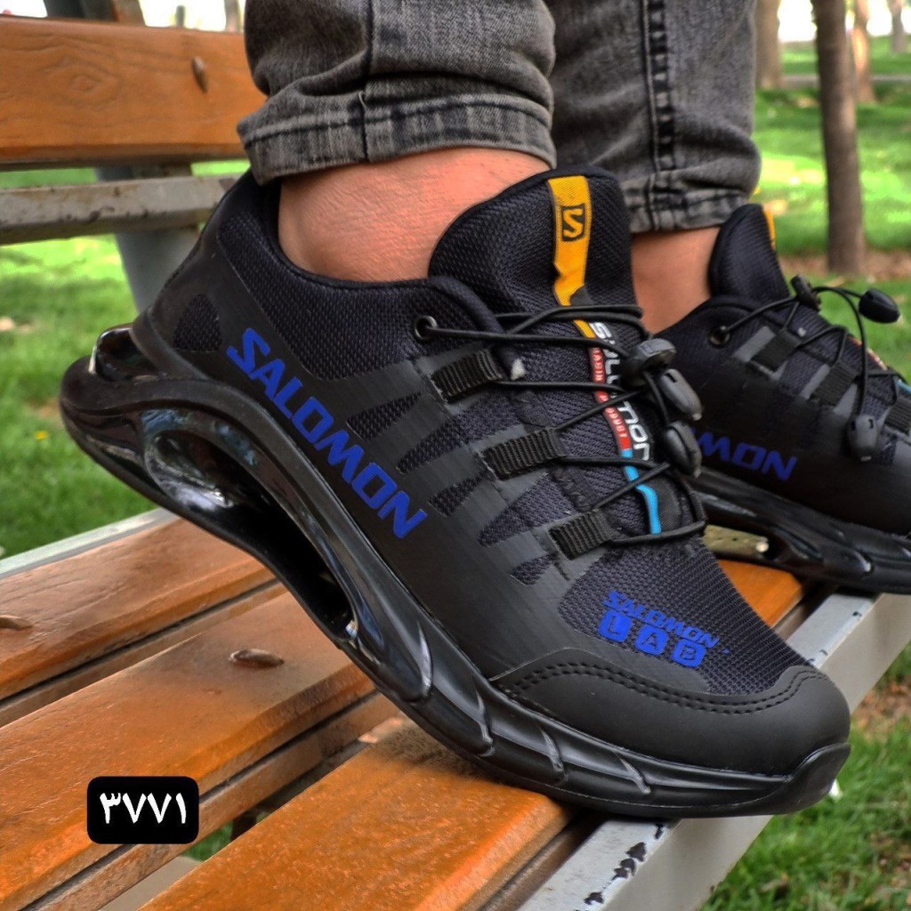 کفش اسپرت مردانه مدل سالامون زیره تونلی جذاب مشکی ابی  با ارسال رایگان