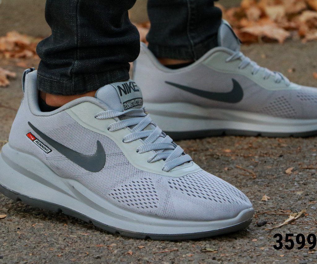 کفش اسپرت مردانه مدل نایک فوق العاده  جذاب سفید طوسی ارسال رایگان