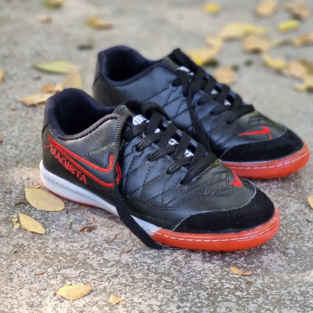 حراج کفش سالنی مجیستا مردانه پسرانه مدل نایک مجیستا رنگ مشکی قرمز راحت و شیک  با ارسال رایگان