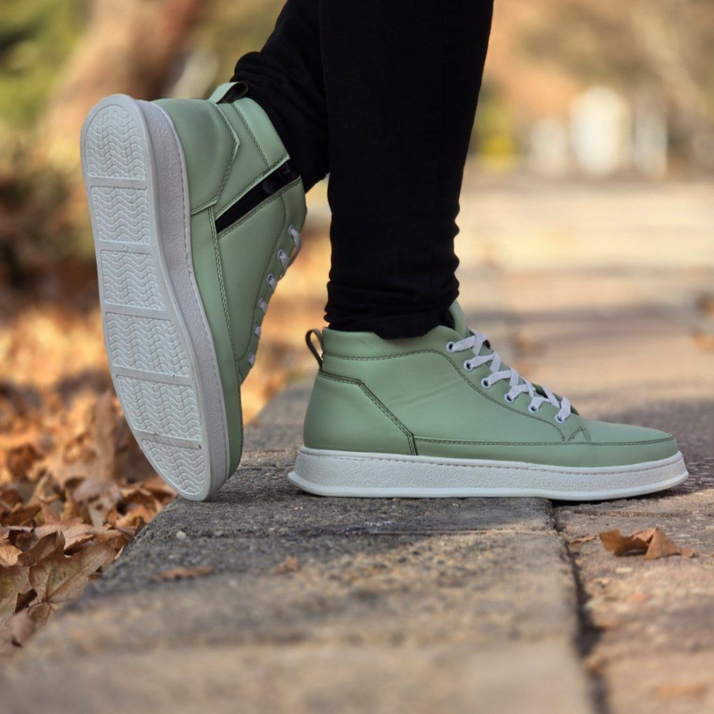 حراج واقعی کفش اسپرت ونس مردانه  و پسرانه  رنگ سبز زیره سفید بی نهایت خوش فرم و زیبا   با ارسال رایگان