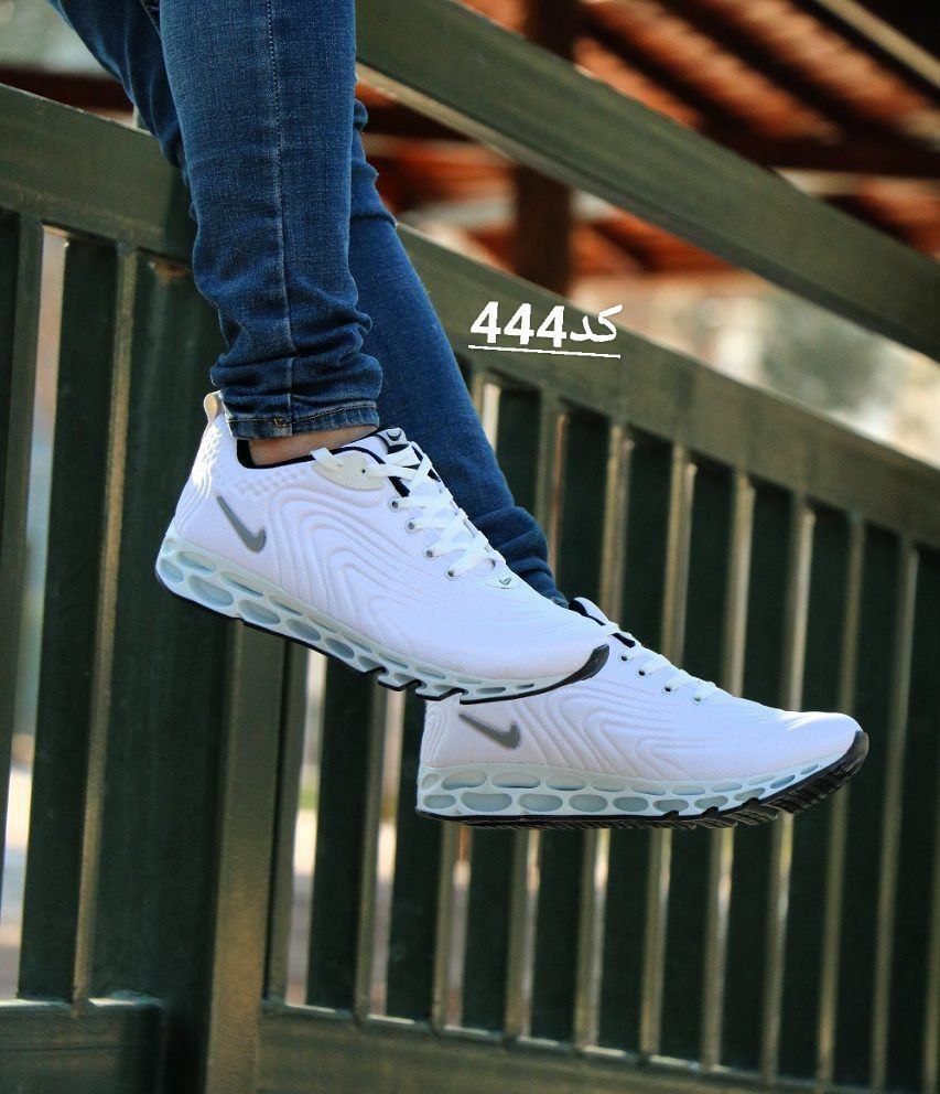 فروش ویژه کفش کتونی اسپرت مردانه و پسرانه مدل نایک  رنگ سفید طوسی  فوق العاده خوشپا و خوش فرم  با ارسال رایگان