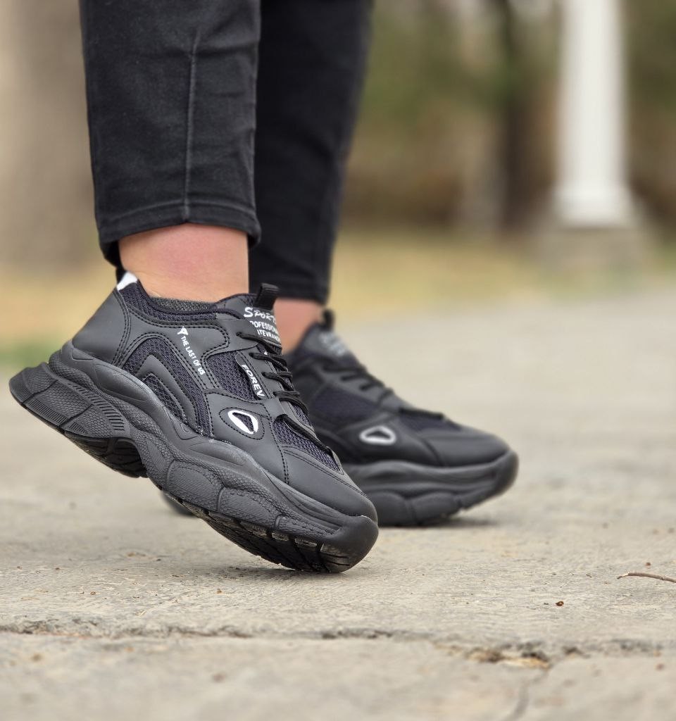 فروش ویژه این هفته کفش کتونی اسپرت دخترانه و زنانه  مدل FOREV رنگ مشکی تمام جذااااب و خوش فرم با ارسال رایگان