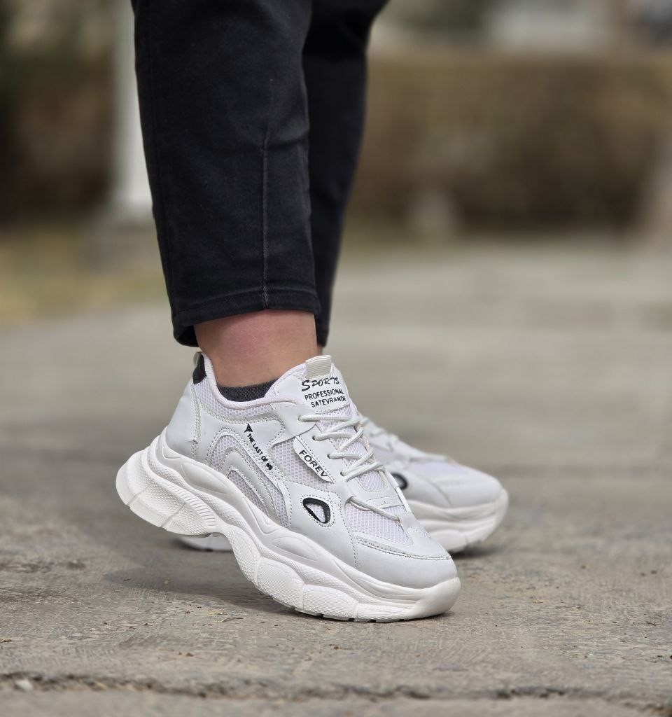 تخفیف بی نظیر کفش کتونی اسپرت دخترانه و زنانه مدل FOREV رنگ کرم سبز یه کار مدرن و ترند امسال با ارسال رایگان