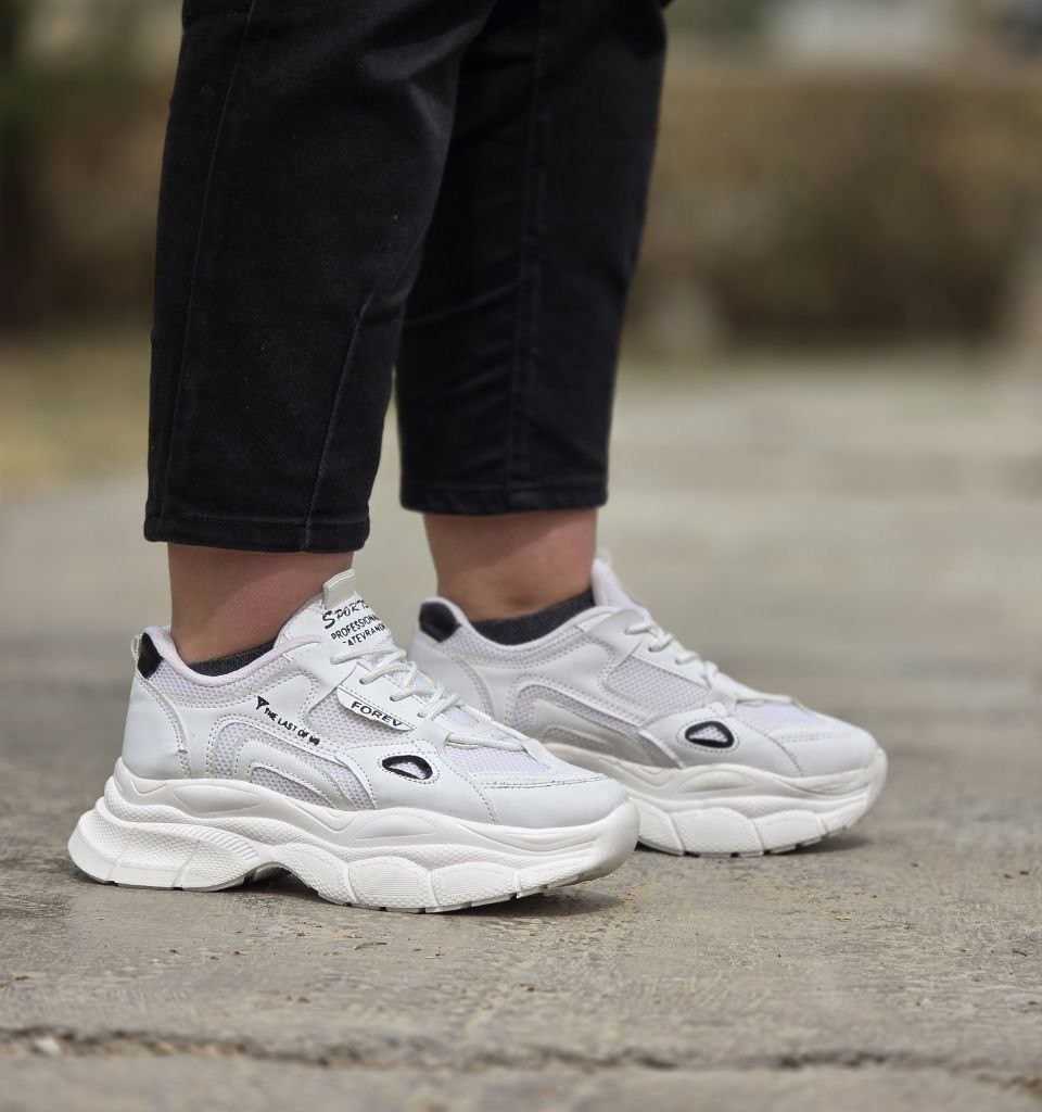 تخفیف بی نظیر کفش کتونی اسپرت دخترانه و زنانه مدل FOREV رنگ کرم سبز یه کار مدرن و ترند امسال با ارسال رایگان