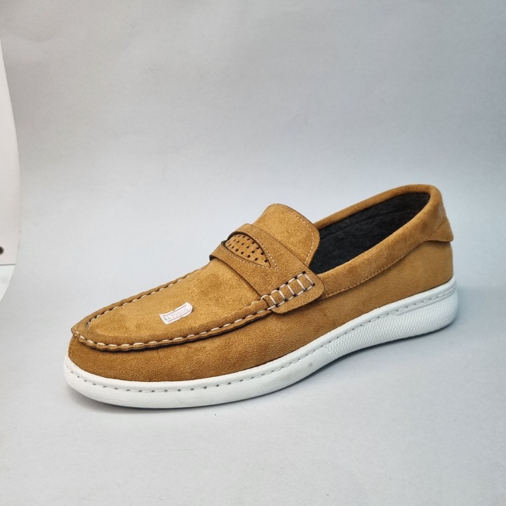 فروش ویژه کفش  کالج مردانه پسرانه شیک و خاص رنگ خردلی  باارسال رایگان