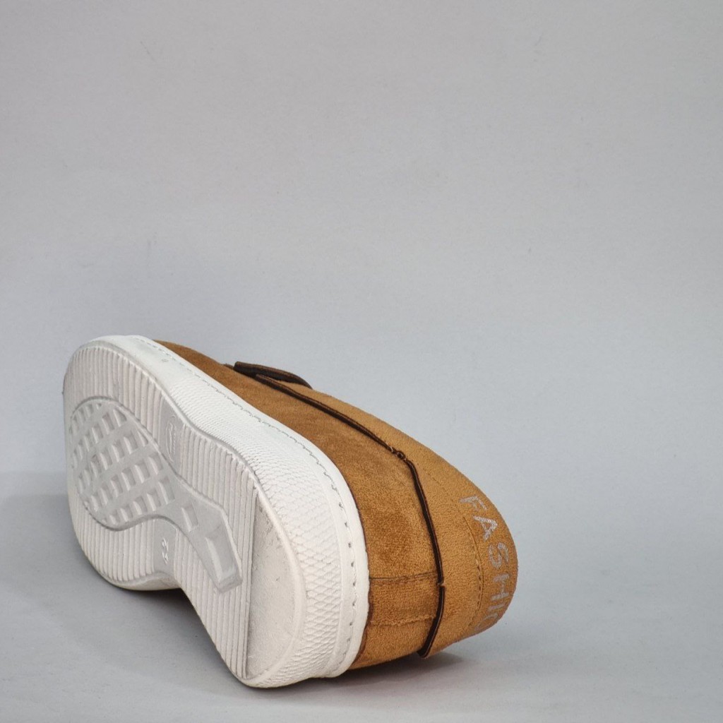 فروش ویژه کفش  کالج مردانه پسرانه شیک و خاص رنگ خردلی  باارسال رایگان