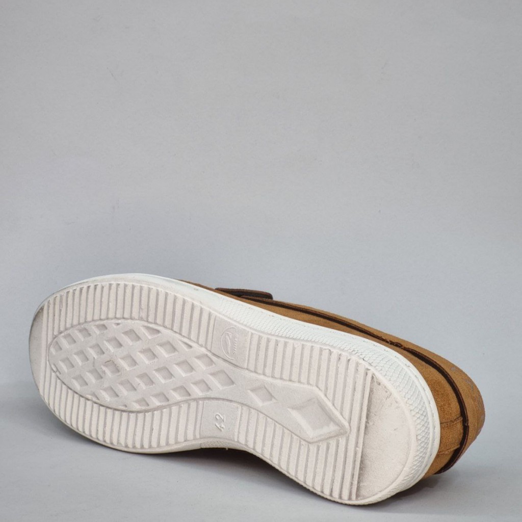 فروش ویژه کفش  کالج مردانه پسرانه شیک و خاص رنگ خردلی  باارسال رایگان