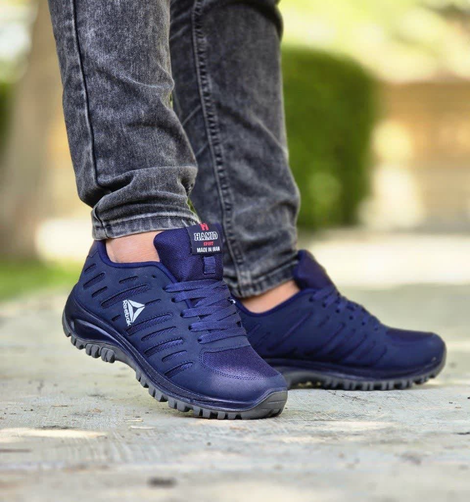 کفش کتونی اسپرت مردانه پسرانه مدل ریبوک زیره تزریق جنس فوق العاده عالی طوسی با ارسال رایگان 9999