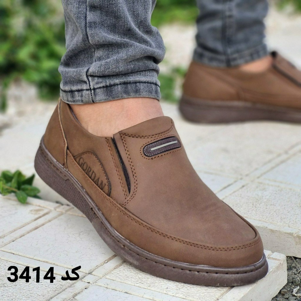 حراج جذاب  کفش مجلسی و طبی مردانه پسرانه سبک و راحت رنگ زیتونی  باارسال رایگان