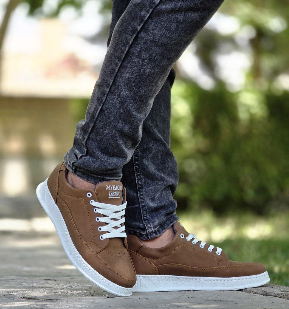 فروش فوق العاده کفش اسپرت  مردانه مدل ونس  با طراحی شیک و خاص  رنگ خردلی  باارسال رایگان